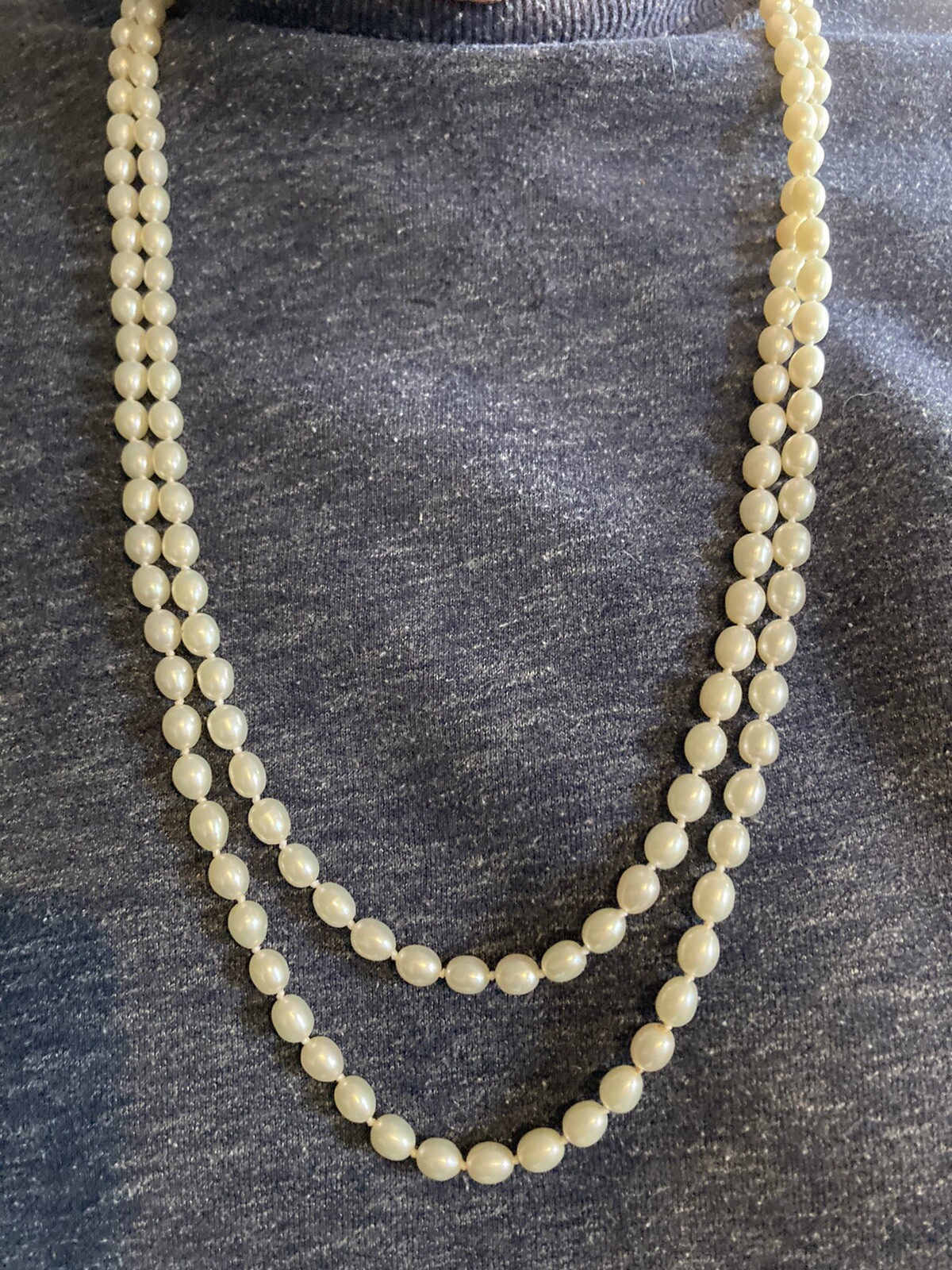 29IN ROPED CULTURED OVAL PEARL NECKLACE 6.5MM