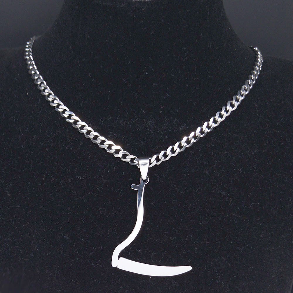 Termination and Rebirth, Death’s Scythe, Gothic Punk S.Steel Pendant Necklace