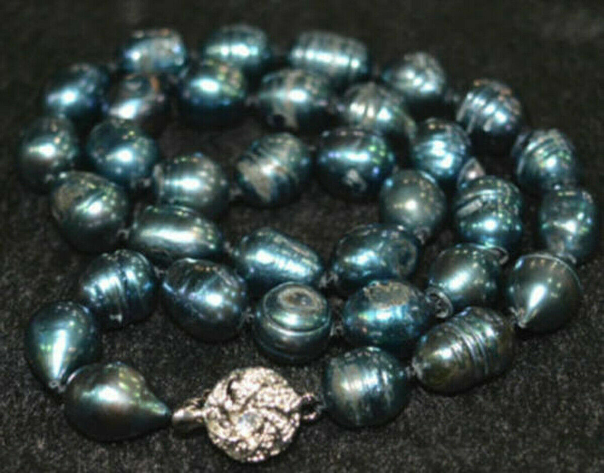 Rare Natural Multi-Color 10-11MM South Sea Freshwater Culture Pearl Necklace 18″