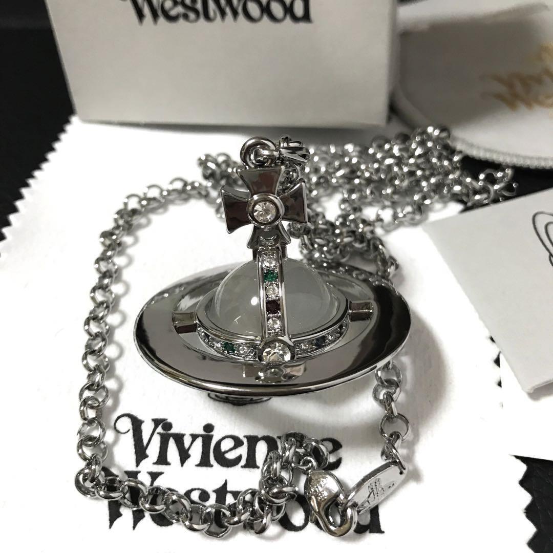Vivienne Westwood Necklace Small Orb Silver IN BOX [E0151