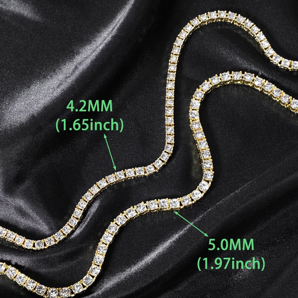 5mm Tennis Chain Necklace – Iced Out Link