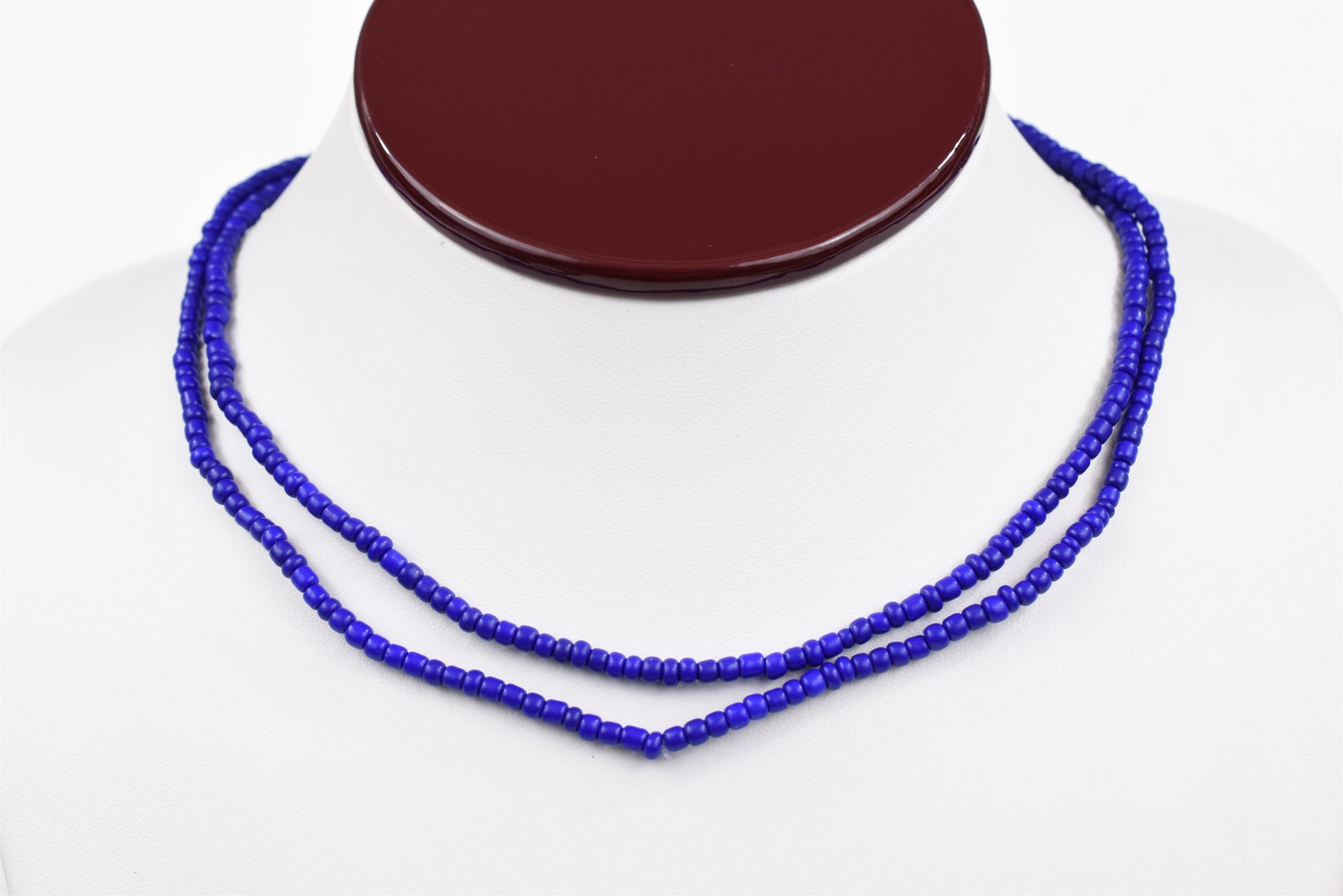Lot 7 Handmade Studio Beaded Stretch Necklaces 30 in Each Turquoise Multicolor