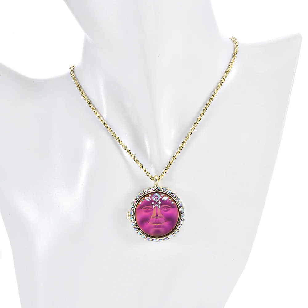 Kirks Folly Mystic Empress 25mm Seaview Moon Love Never Dies Locket Necklace gt