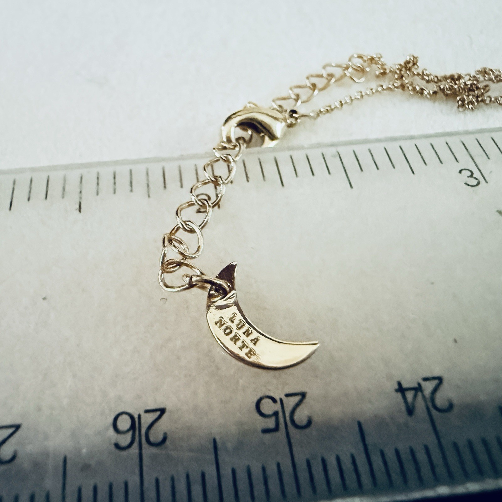 DESIGNER LUNA NORTE CHAMPAGNE GENUINE DRUZY GOLD PLATED MOON NECKLACE-20″ (179)