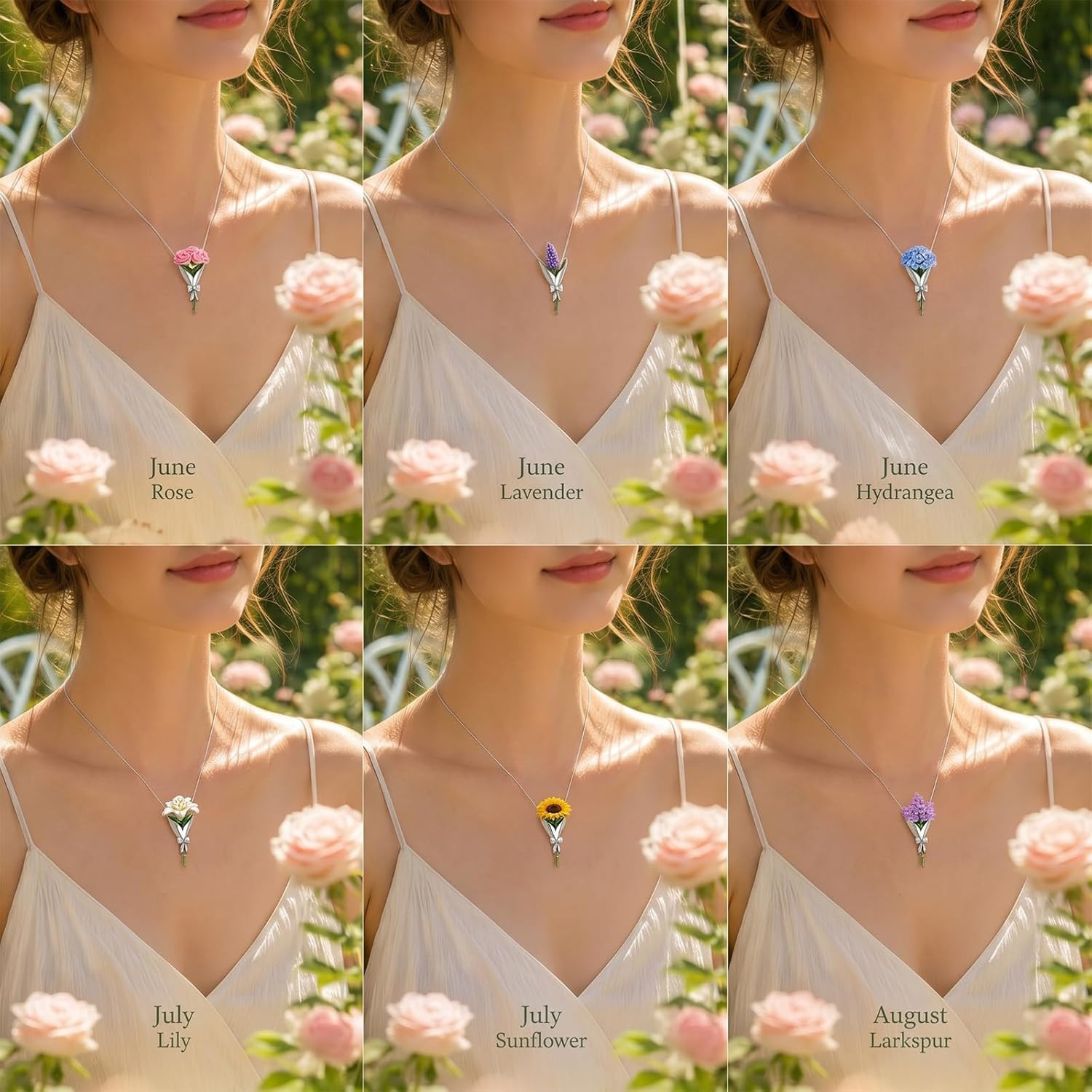 Flower Holder Necklace DIY Flower Bouquet Necklace Floral Vase Pendant for Women