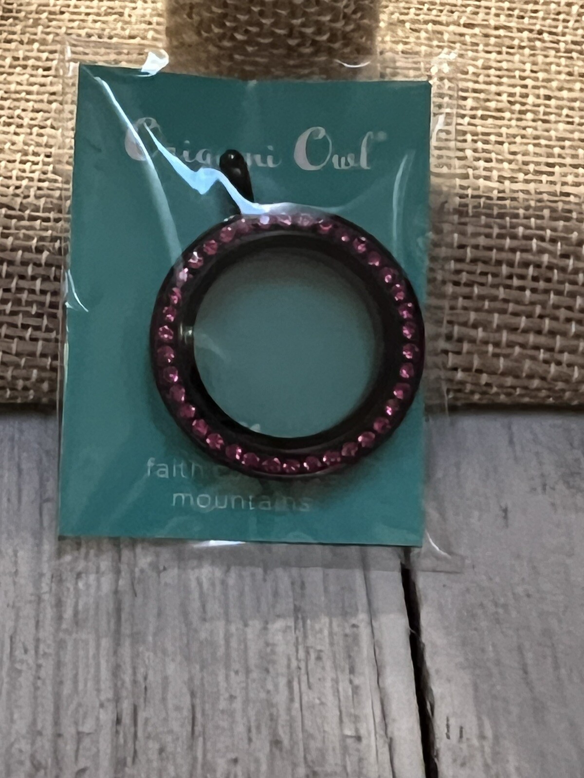 Origami Owl Black Medium Twist Living Locket with Crystals NEW Retired