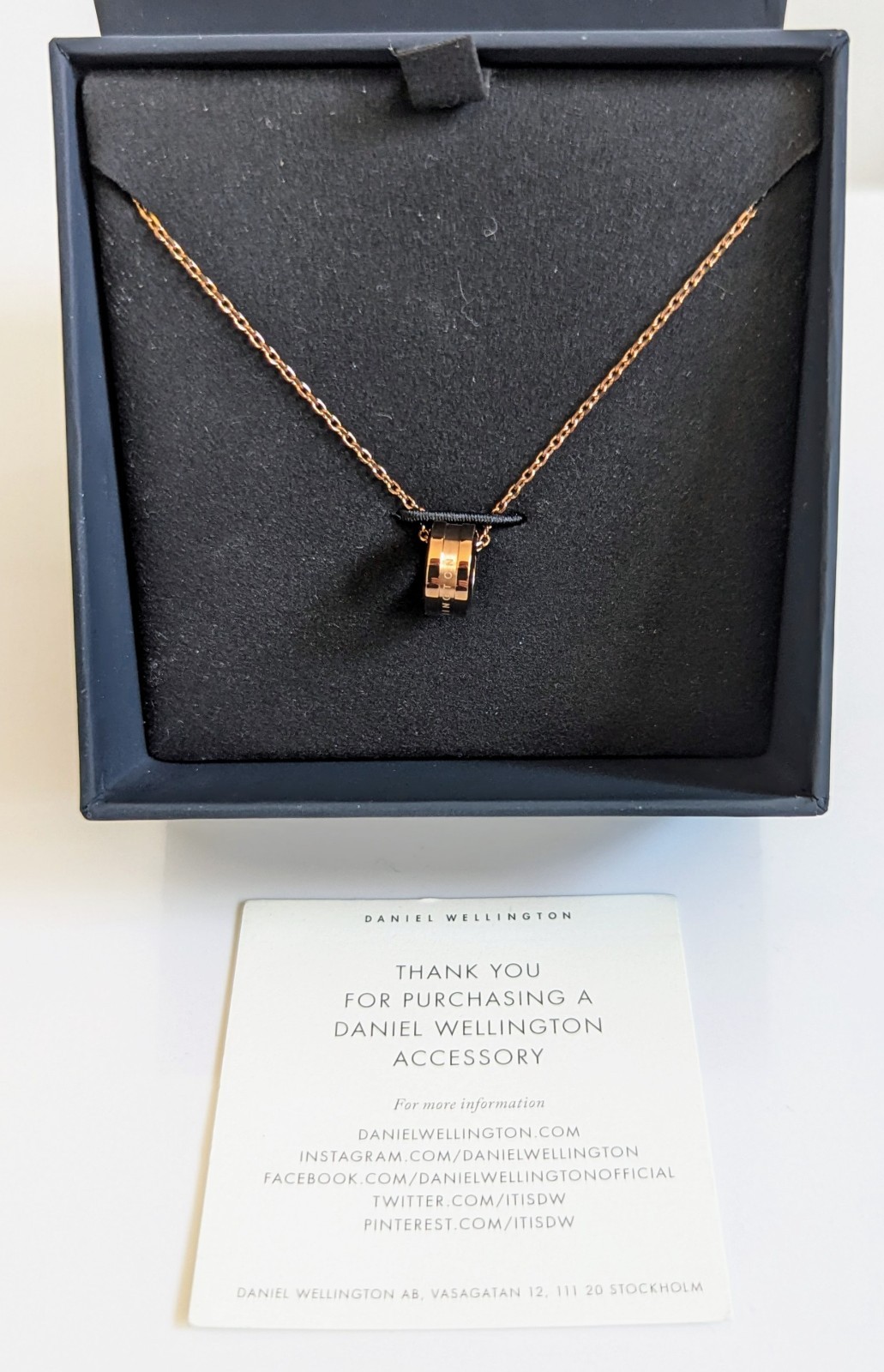 New Daniel Wellington Elan Necklace PVD Plated Rose Gold One Size 45 – 49CM