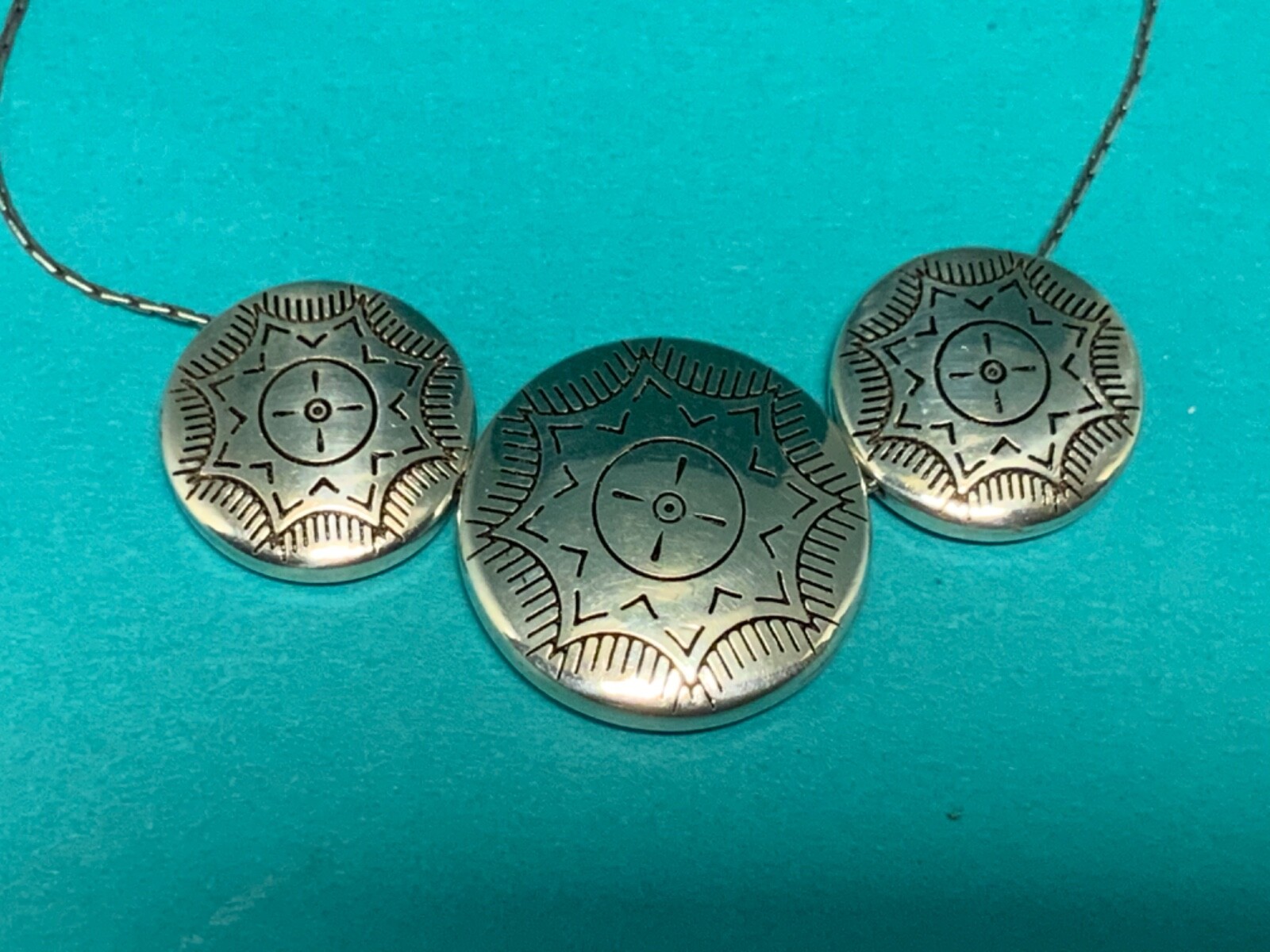 🌸 BRIGHTON Necklace Silver Round Triple Disc “Marrakesh” 16-18” (N26)NWT🌸