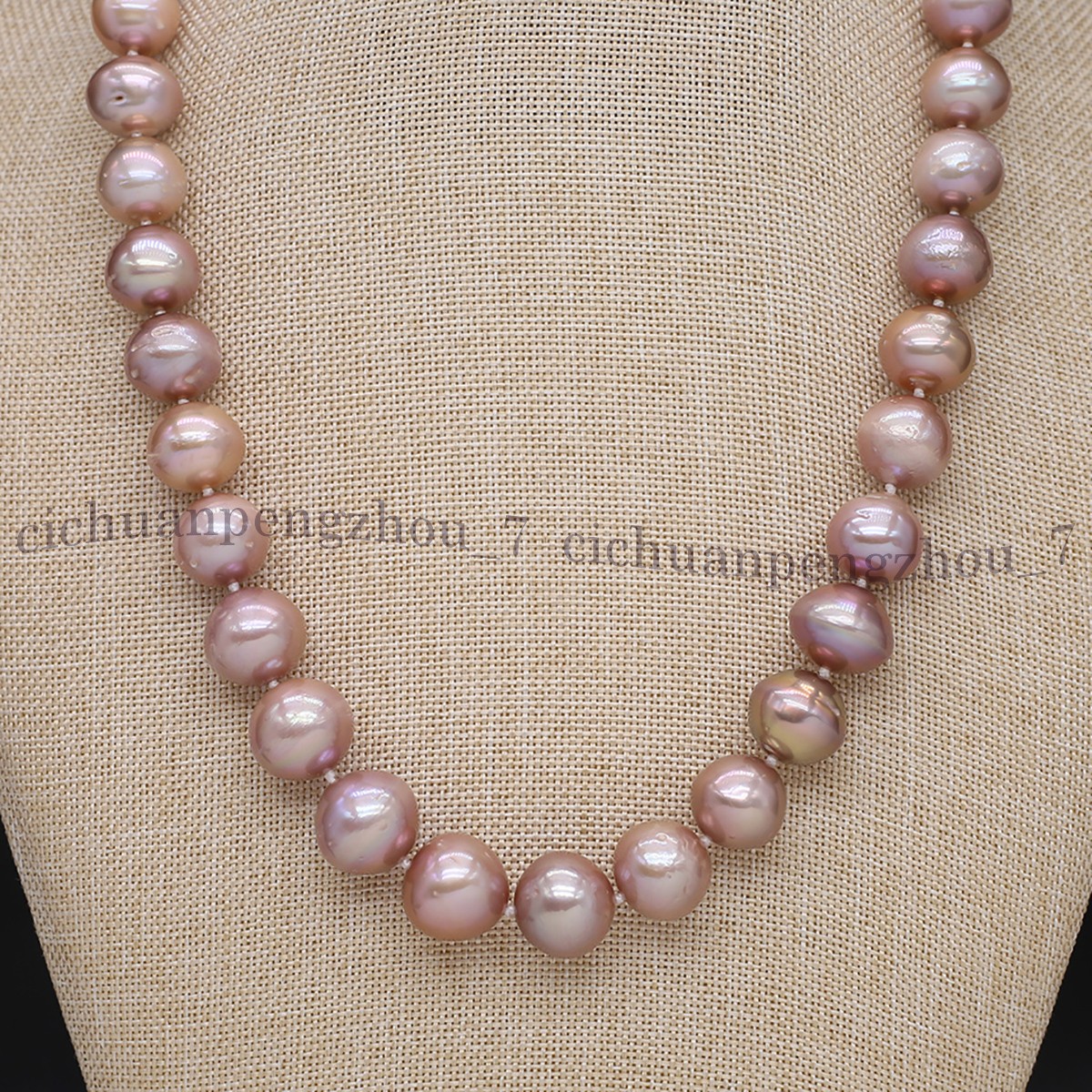 Huge 12-14mm Pink Genuine Natural South Sea Baroque Pearl Necklace 14-36”