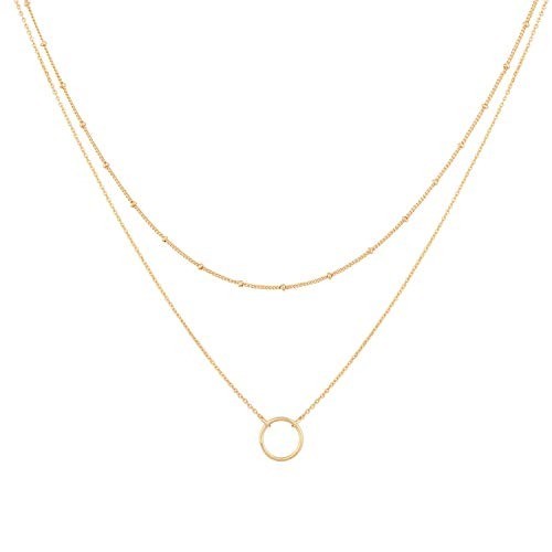 Versatile Heart Charm Layered Necklace – 18K Gold Plating & Adjustable Length