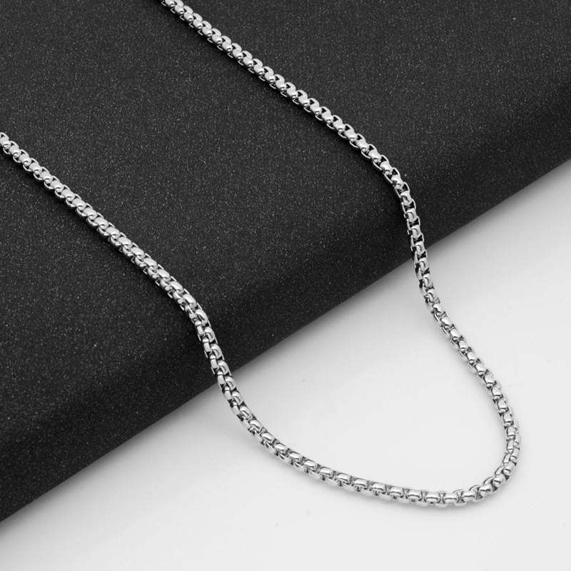 5pcs/lot Stainless Steel Square Rolo Link Chain Box Chain Necklace Wholesale