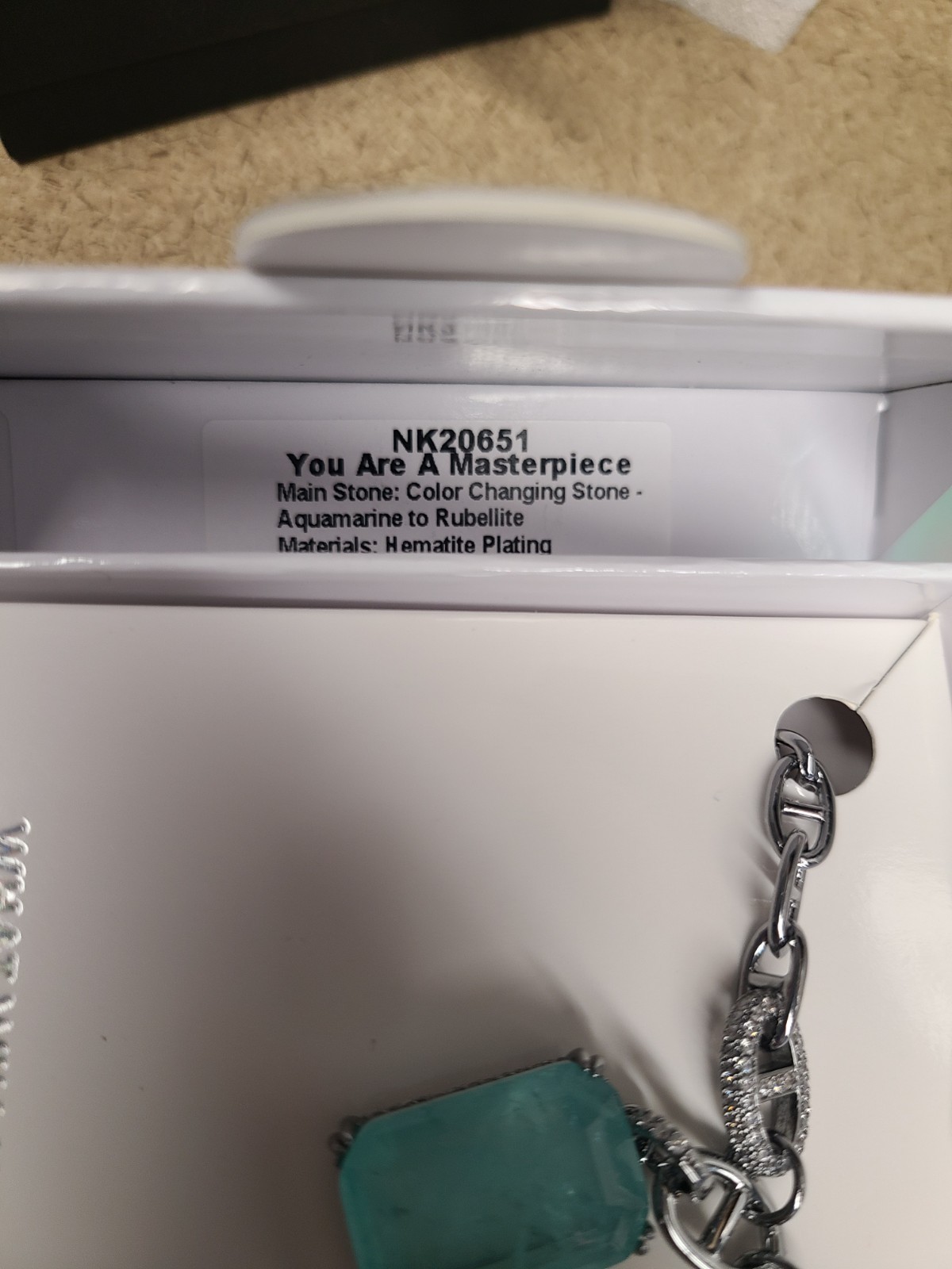 Mental Health Aware Necklace, NK20651, You Are A Masterpiece Hematite