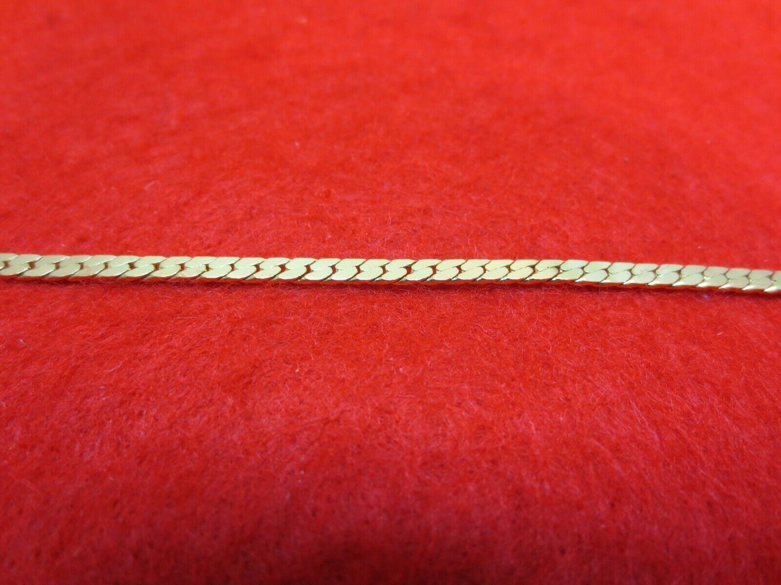 14 KT GOLD PLATED 16 INCH 2.5MM HERRINGBONE CHAIN NECKLACE