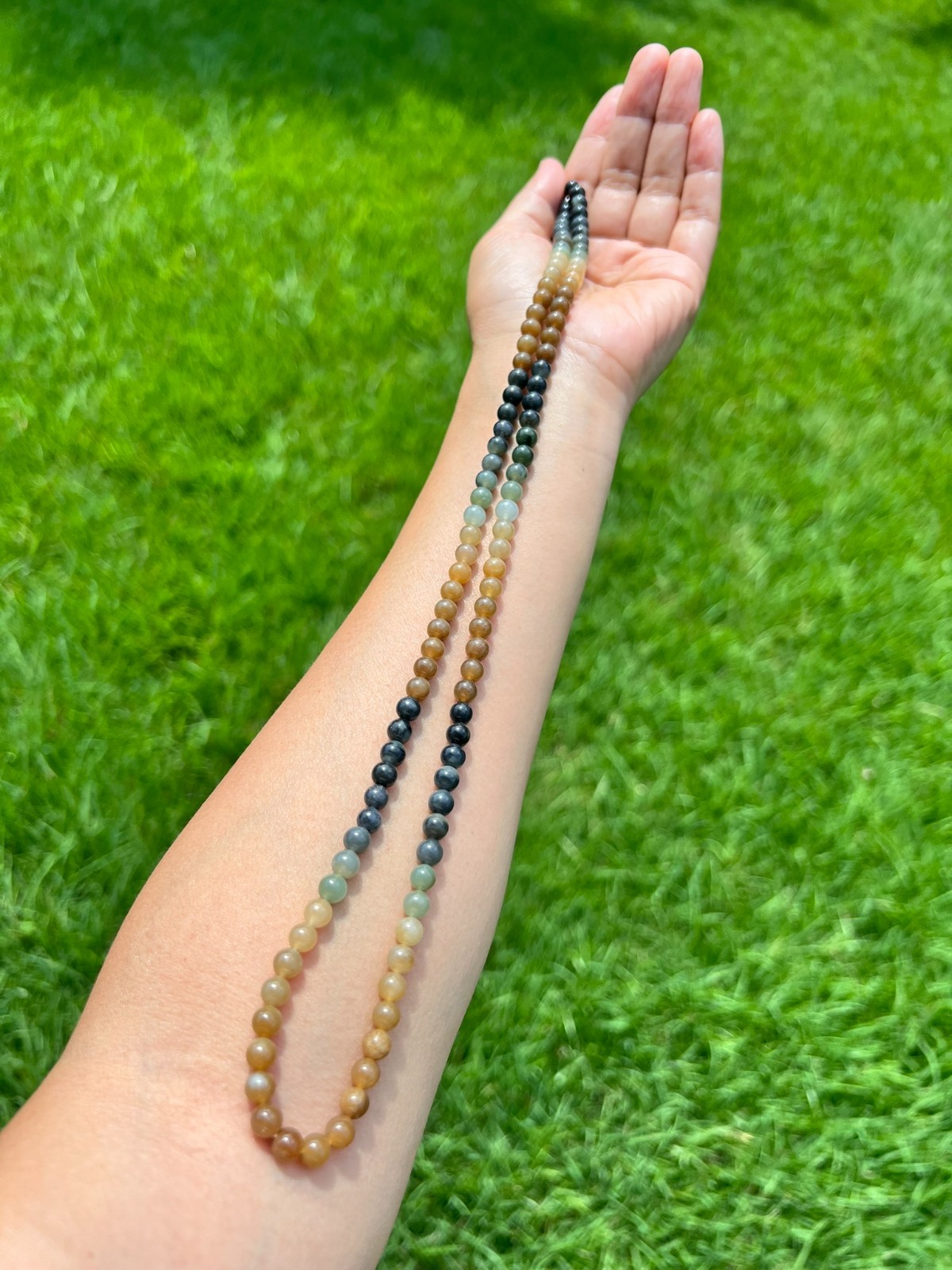Genuine Nephrite Jade 6mm 108 Beads 24″ Necklace H63