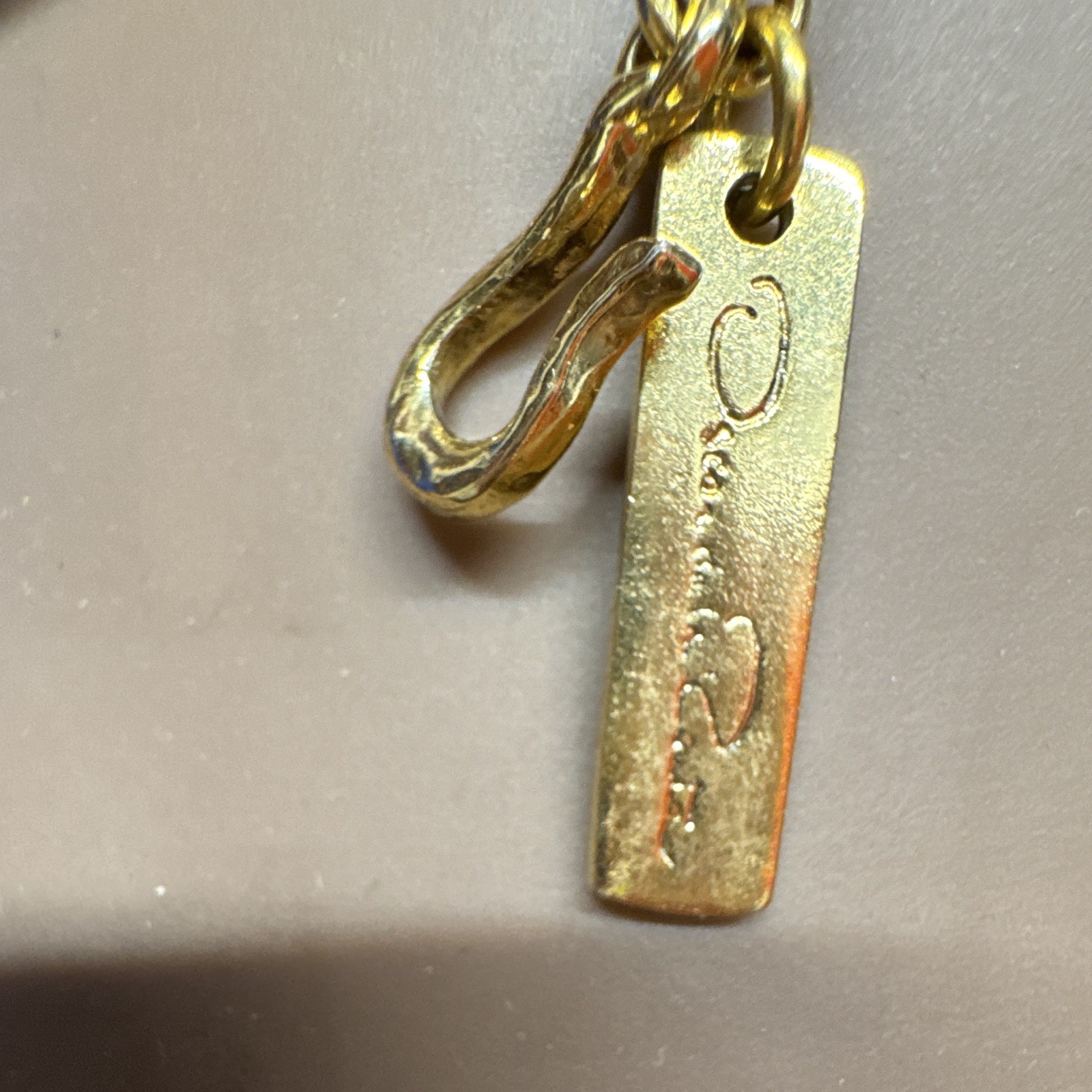 Vintage Oscar de la Renta Roman gold tone Cross and Shield Necklace/ Belt 104226