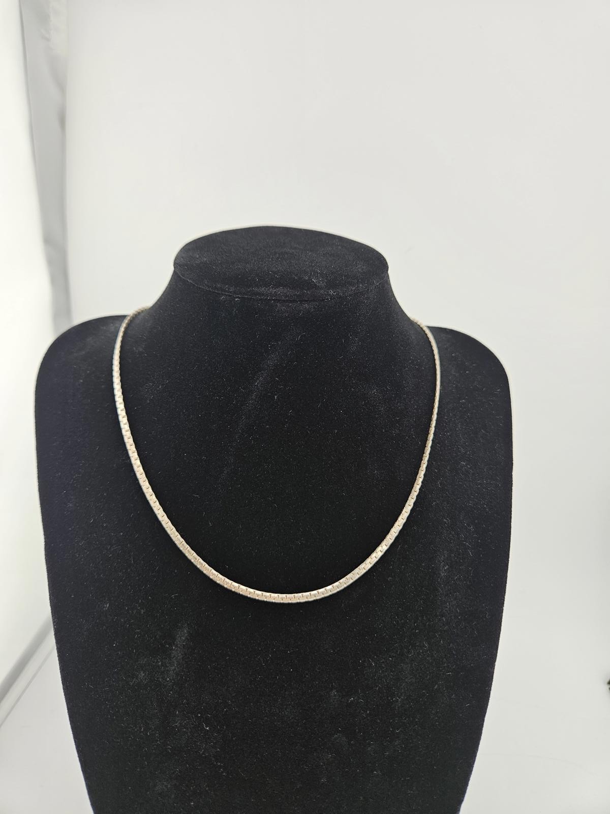 15in Sterling Silver 925 Boston Link Necklace