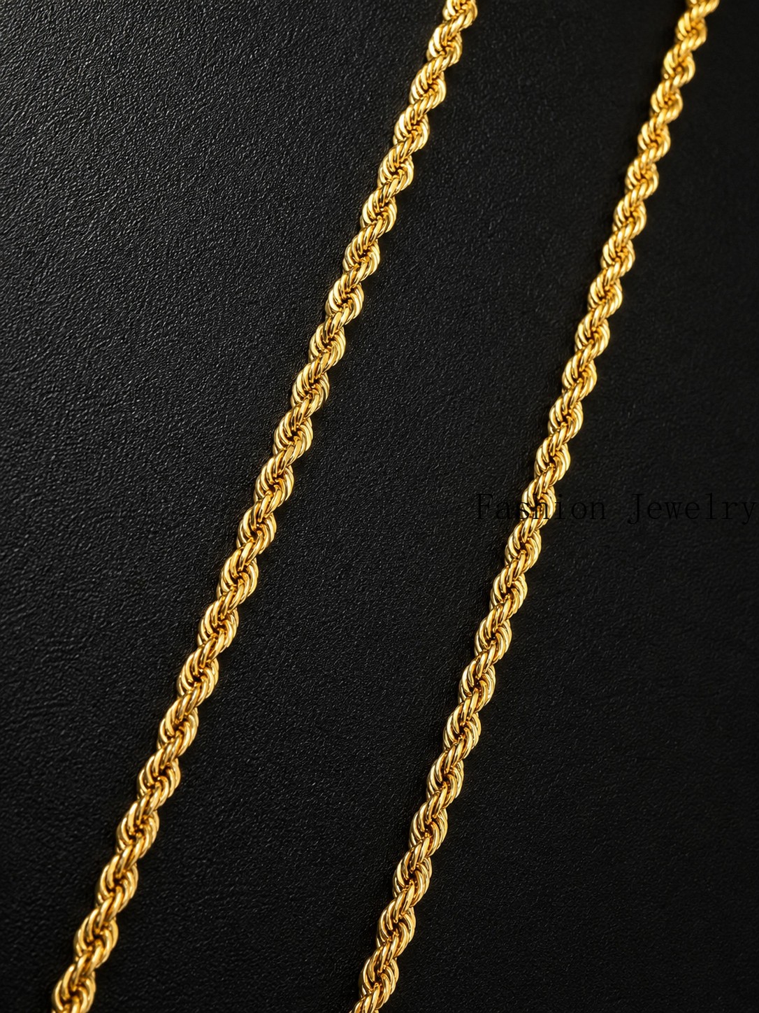 14K Solid Gold Diamond Cut Rope Chain 1.5mm Necklace 16″ – 24″ Italian Gold