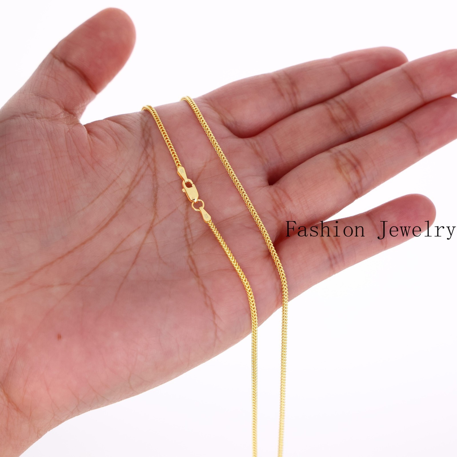 10k Yellow Gold 1.5mm-6mm Franco Box Necklace Bracelet Chain Mens Womens 7″- 30″