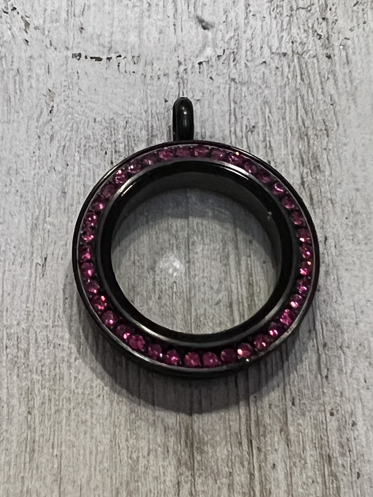 Origami Owl Black Medium Twist Living Locket with Crystals NEW Retired