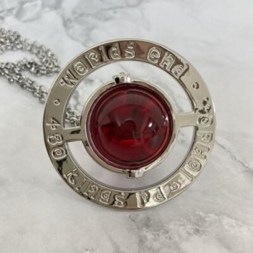 【In Box/Drawstring】Vivienne Westwood Medium Orb Necklace Red Silver Top 6.5cm