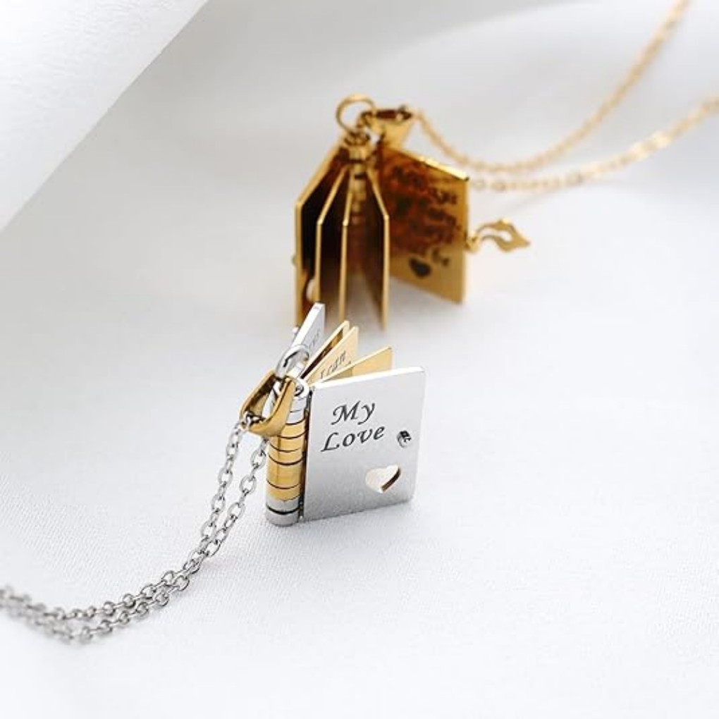 Valentines Day-Book Necklace for grandson/Granddaughter/Daughter/Son/sweetheart