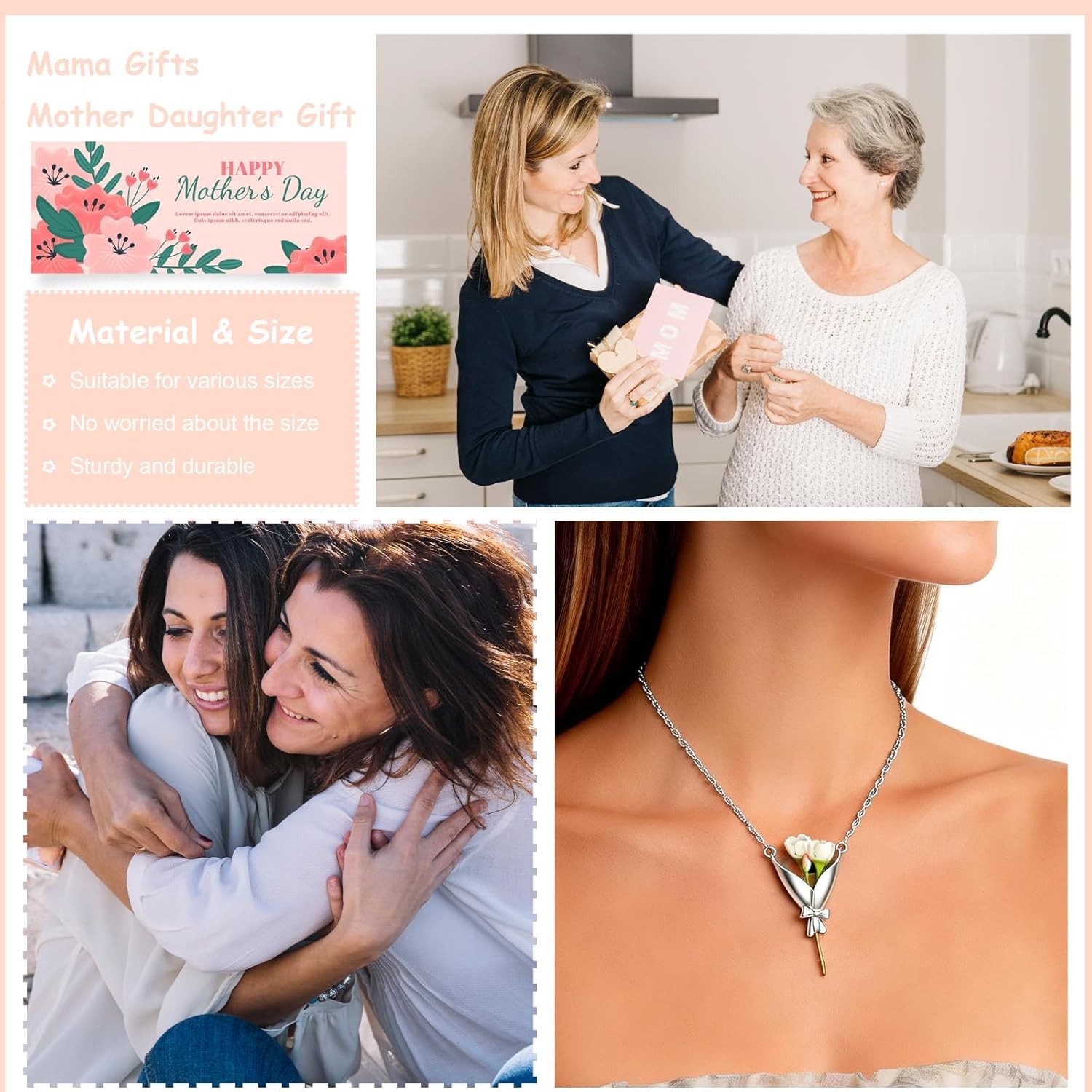 Bouquet Necklace Flower Holder Necklace Pendant Floral Vase DIY Necklace Gift