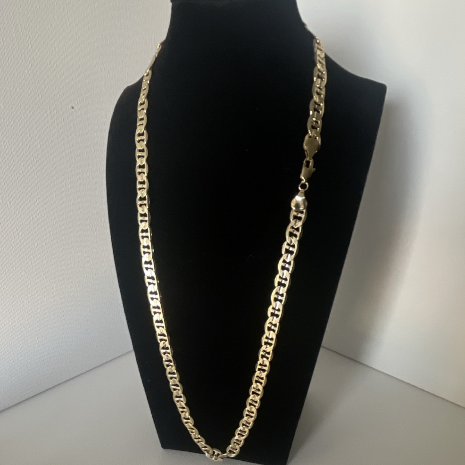 14K Gold Filled Diamond Cut Cuban Link Chain Necklace 22” 4 mm Unisex