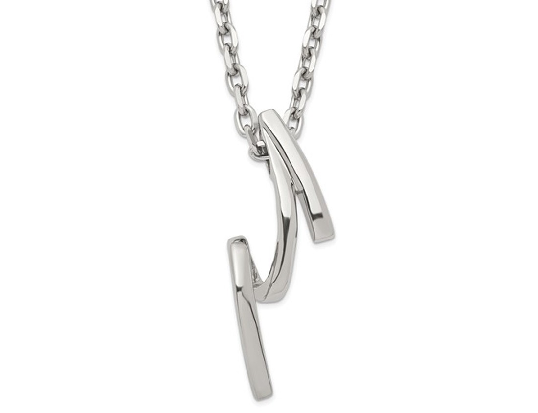Stainless Steel Polished Necklace (24 Inches)