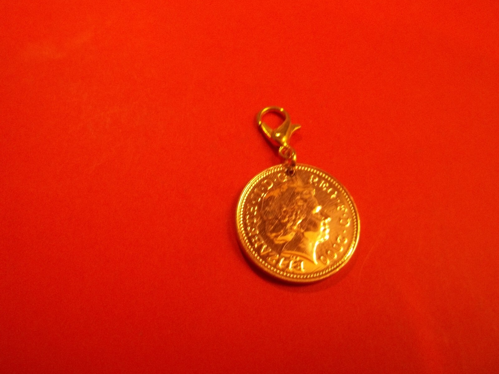PENNY COIN – PORTCULLIS – HIGHLY POLISHED PENDANT / CHARM – 1971 to 2008