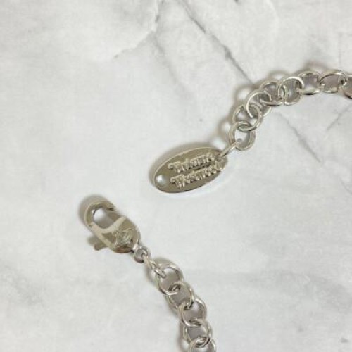 【In Box/Drawstring】Vivienne Westwood Medium Orb Necklace Silver Top 6.5cm