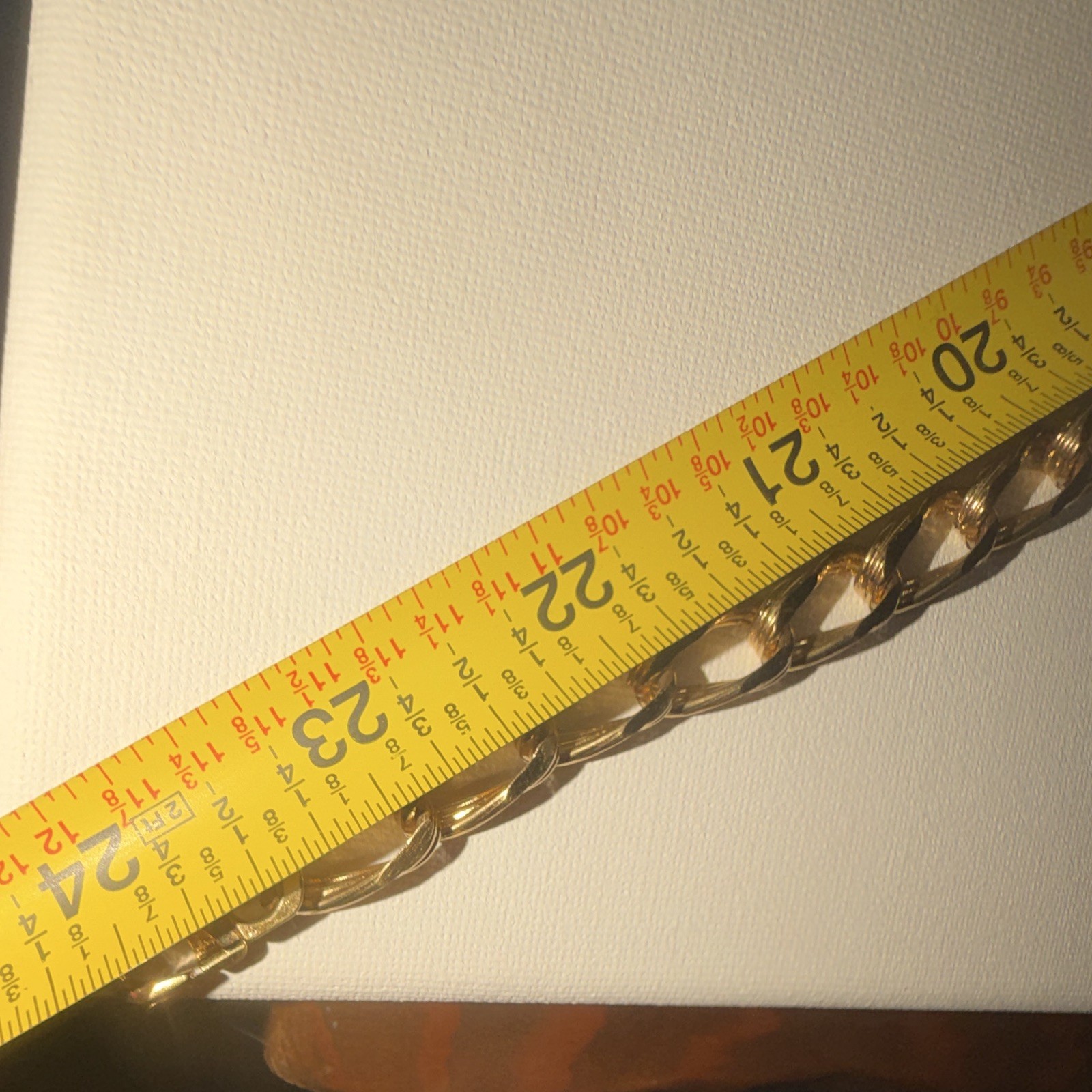 14kt Gold Shelled necklace, 24 inch In classic flat curb link design. Read below