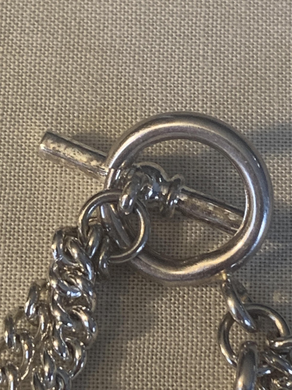 Lauren Ralph Lauren Necklace Silver Tone Layered Chain Collar 15 In Womens RL