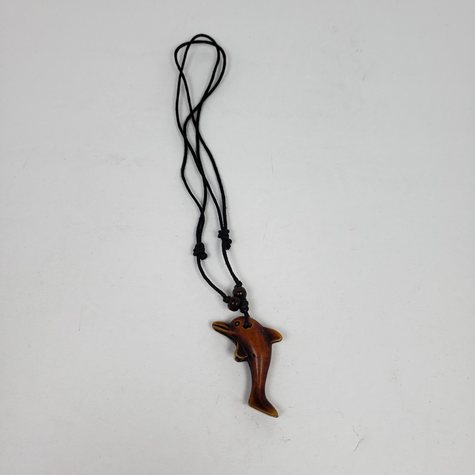 Vintage Adult Fashion Brown Dolphin Tribal Adjustable Pendant Necklace 027