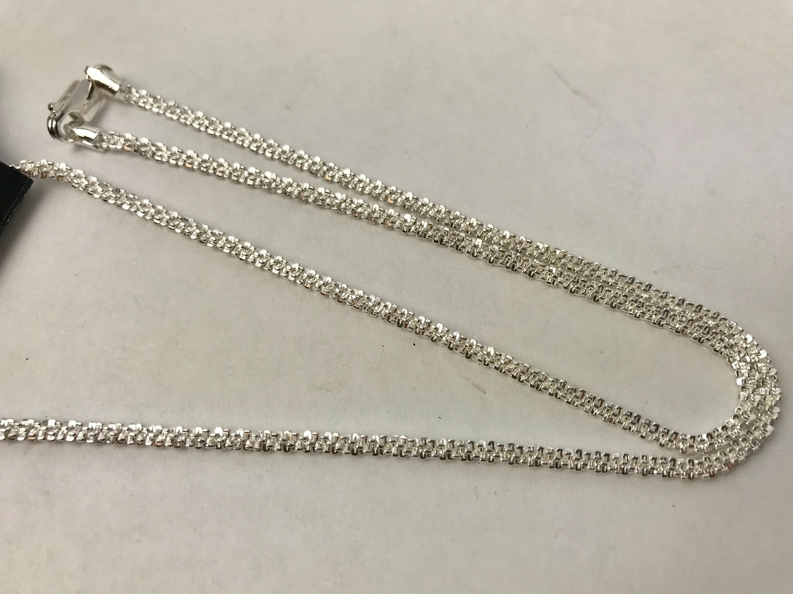 Danecraft Chain Necklace Italian Danecrafrt Fancy Rolo Silver 18 inch
