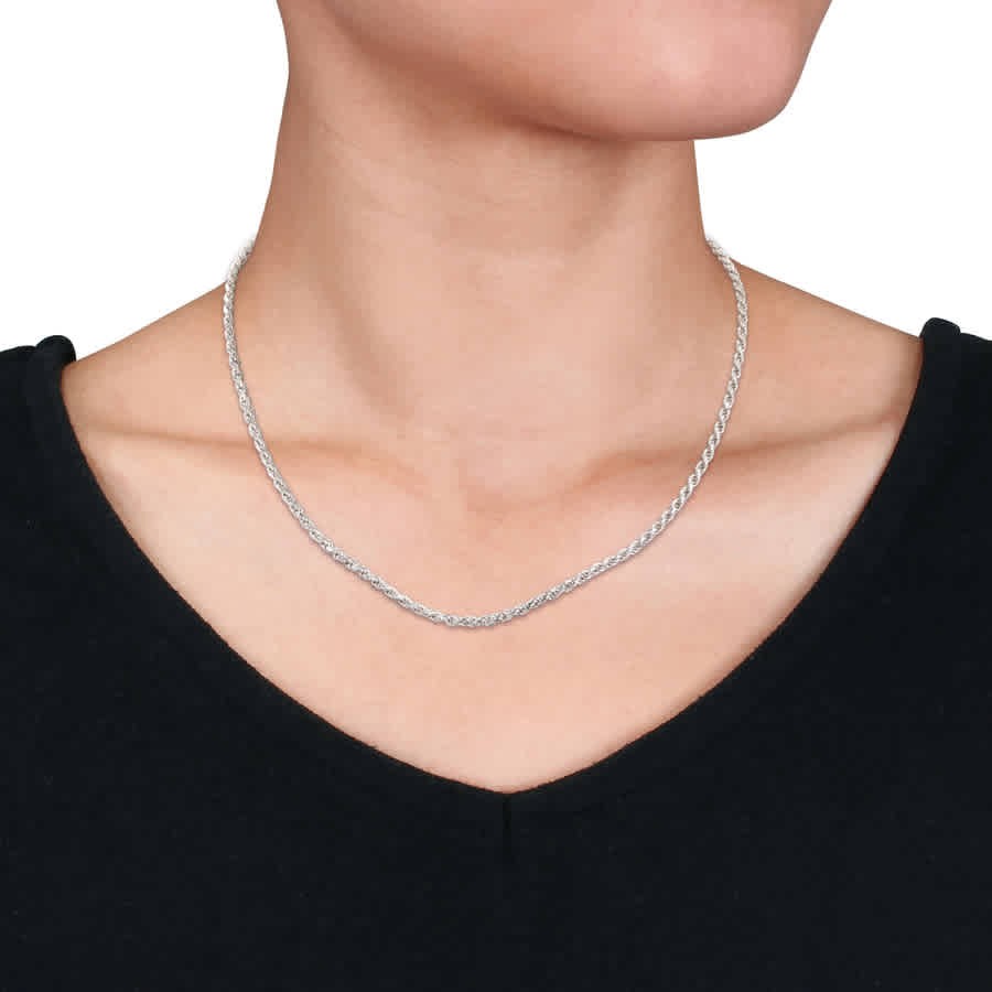 AMOUR 2.2mm Rope Chain Necklace In Sterling Silver, 16 In