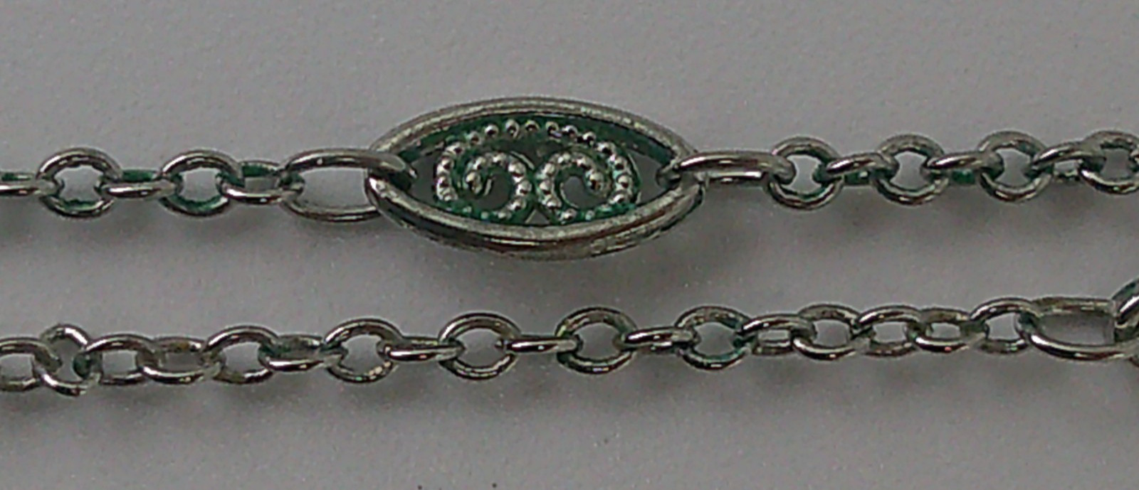 Mariana Rhodium Plated & Mint Green Stone 15mm Pendant Necklace 17-21″ Adjust.