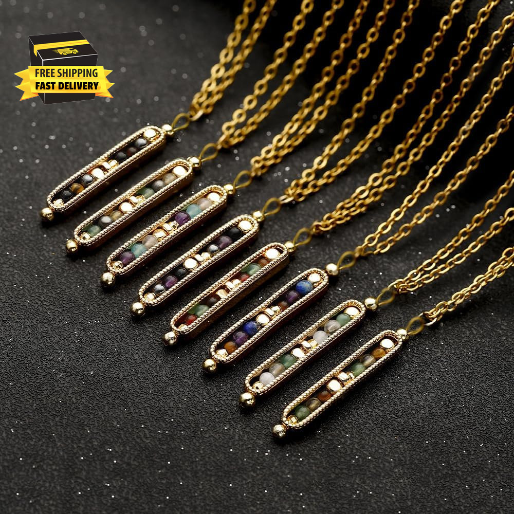 Healing Crystals and Stones Necklace Spiritual Crystal Necklace for Women Men An