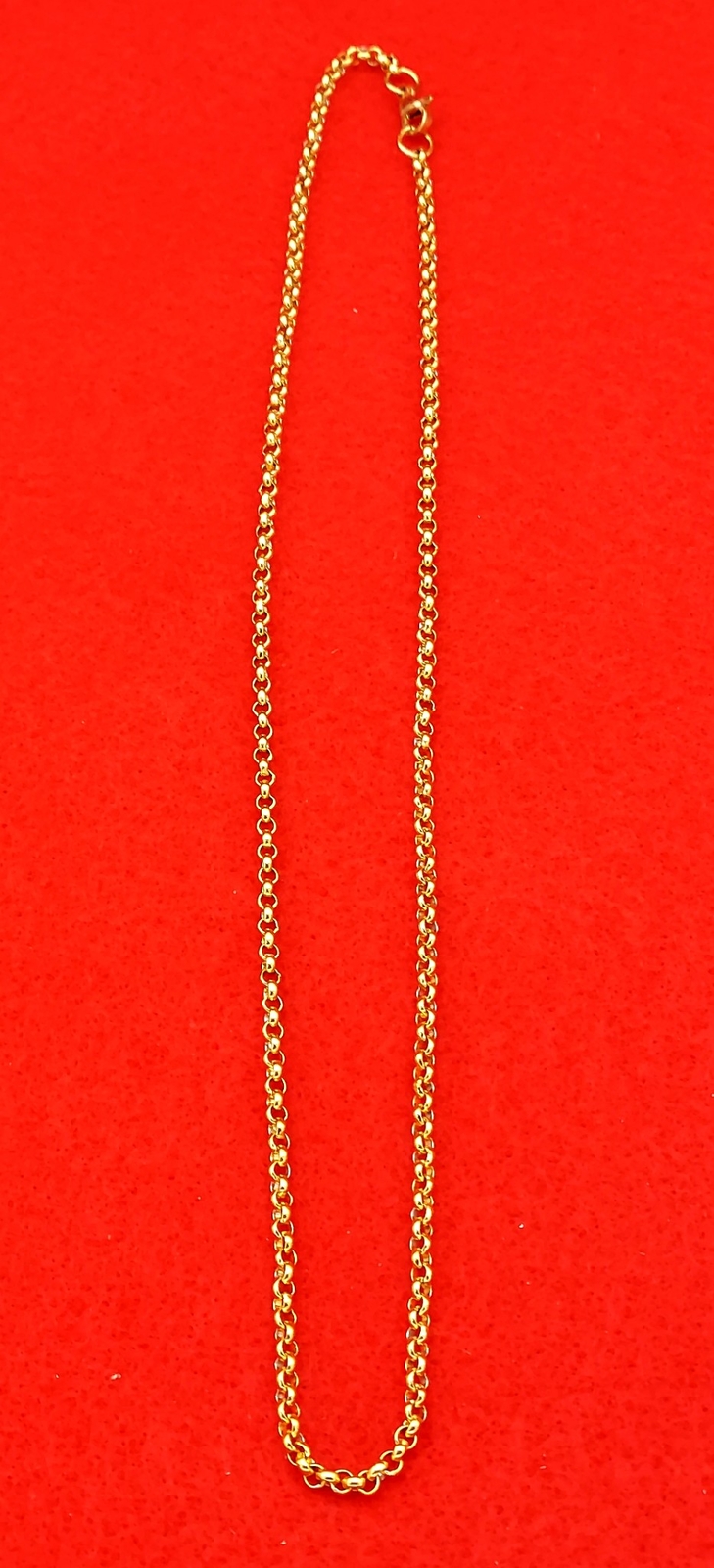 16 INCH GOLD STAINLESS STEEL 3MM ROLO LINK ROPE CHAIN NECKLACE-USA SELLER-GLD