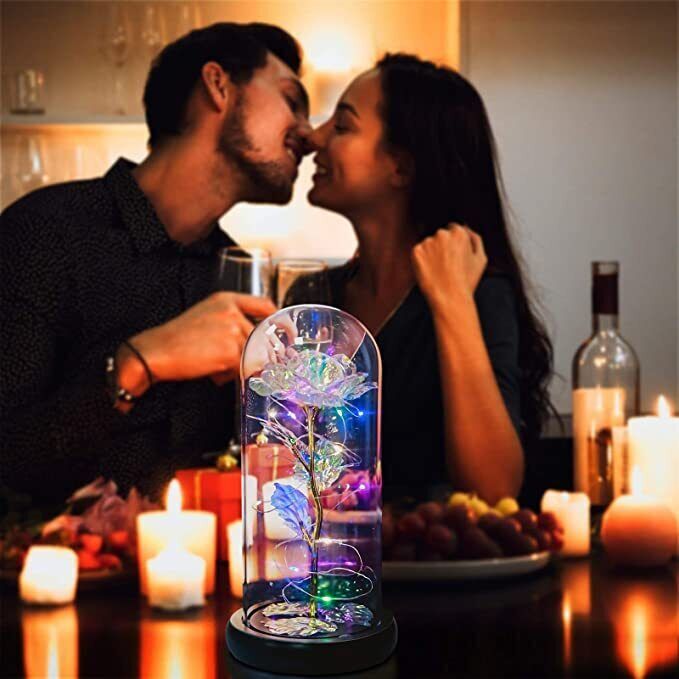 Valentine’s Day Eternal Rose Flower LED Enchanted Galaxy Rose Girlfriend Gifts