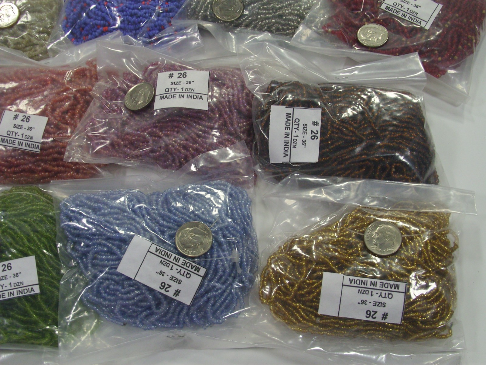 100 Strands 36″ Glass Seed Bead Necklaces Wholesale Bulk Lot Clearance (NP-43E)