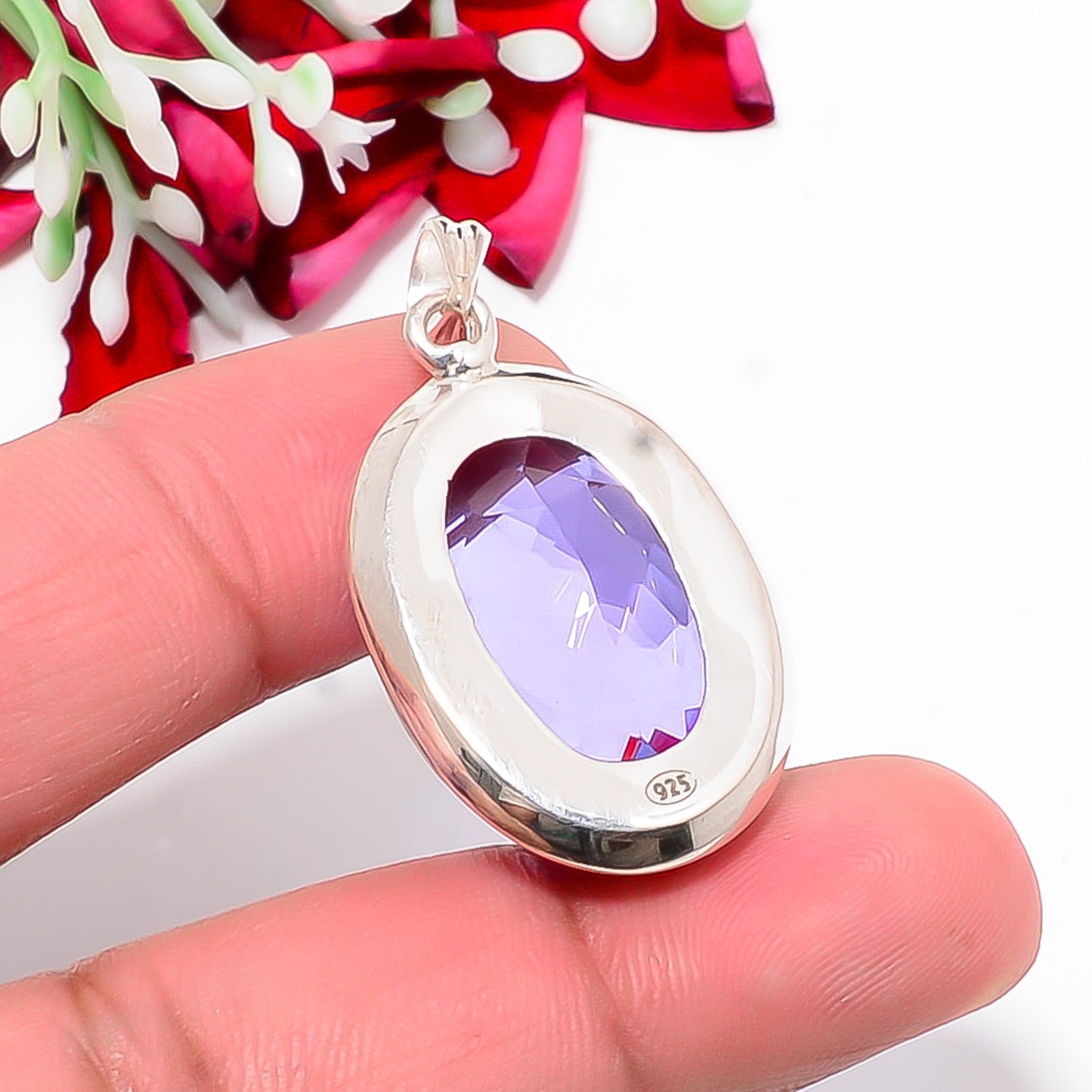 Colour Changing Alexandrite 925 Sterling Silver Pendant 1.56″ P10467123511