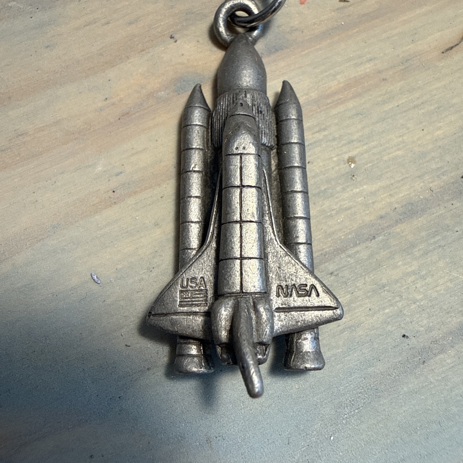 USA Space Shuttle 1″ Necklace Pendant Charm, Moon Astronaut Stars Good Gift