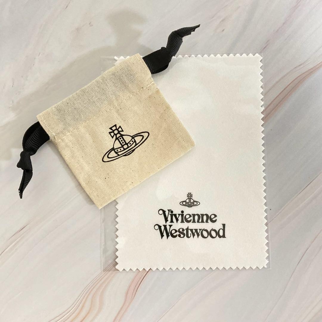 Vivienne Westwood Earrings MIRANDA Orb Hoop Dangle Gold w/Pouch NO BOX