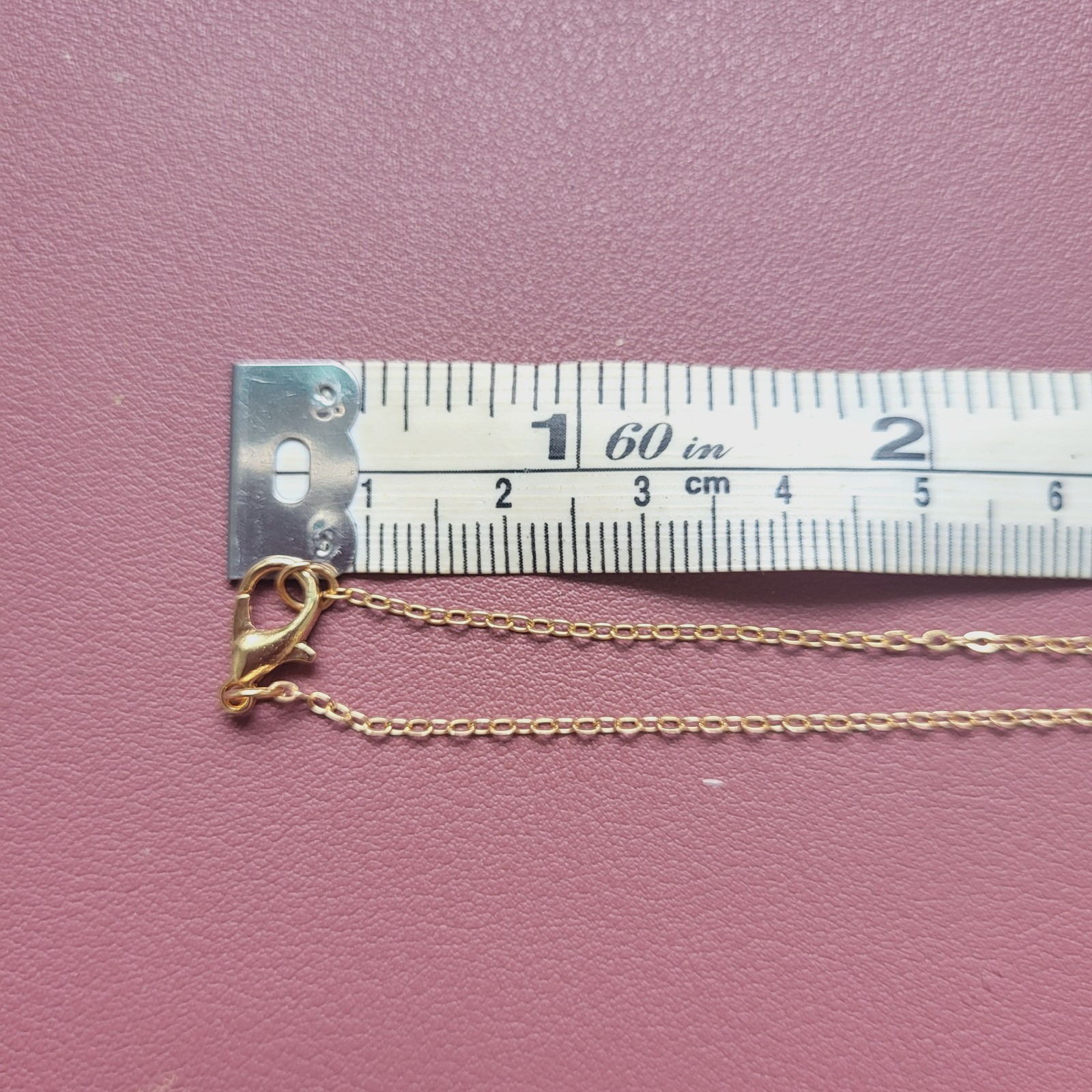 Gold tone necklace delicate chain faux pearl charm beach summer new 46cm length