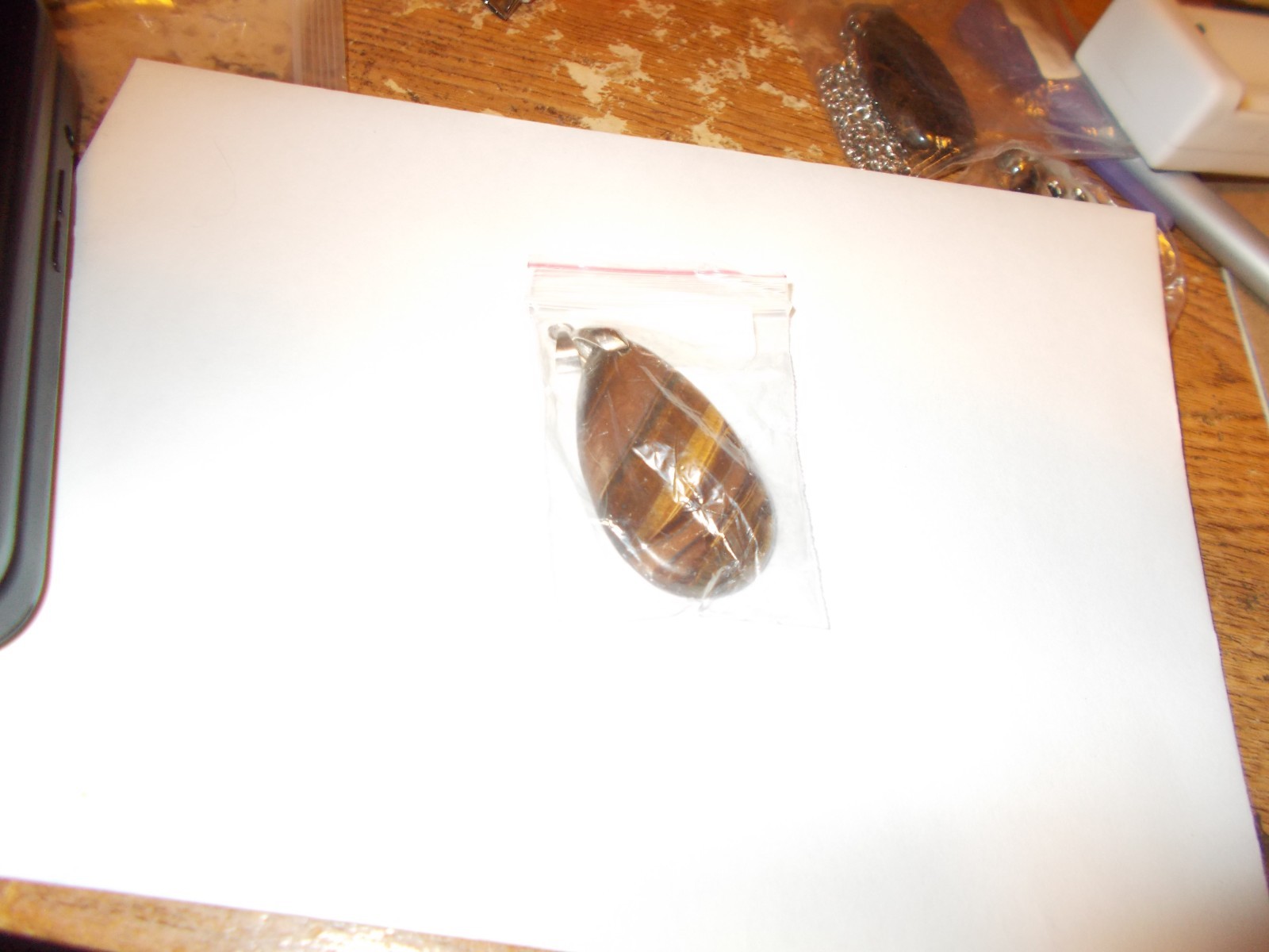 Beautiful Tiger Eye Gem Pendant! 1 3/4″ X 1″ FREE SHIPPING IN THE USA!