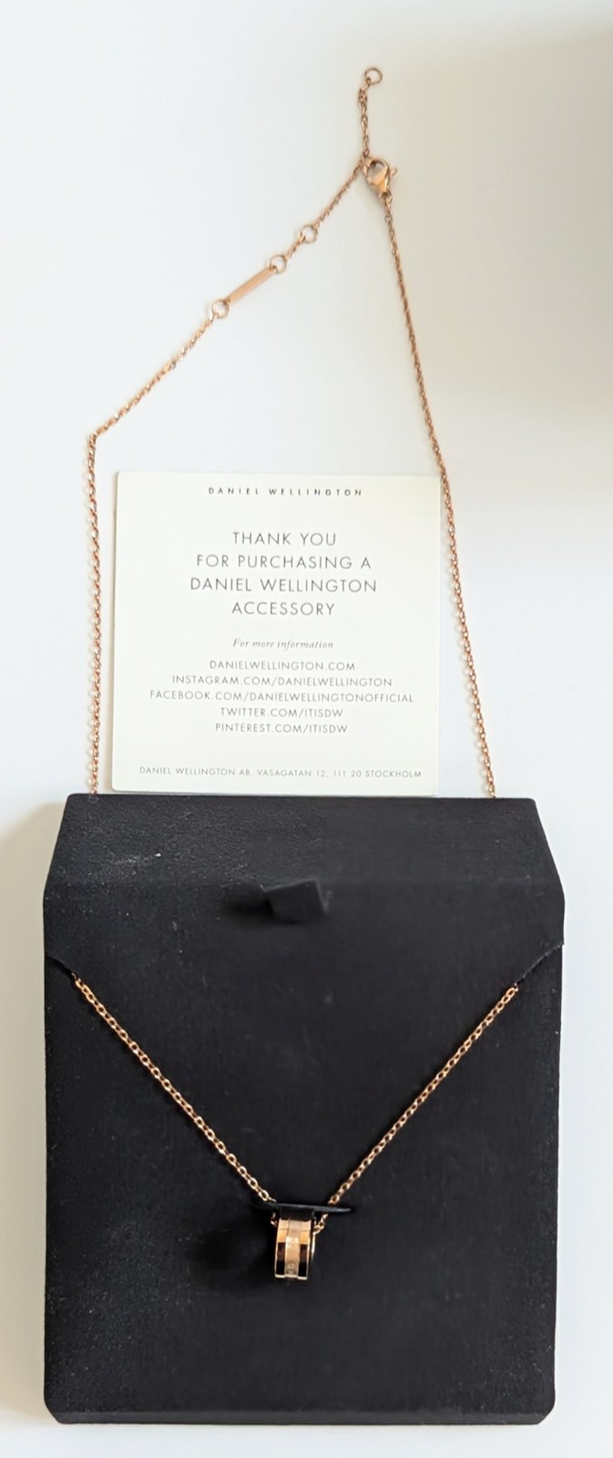 New Daniel Wellington Elan Necklace PVD Plated Rose Gold One Size 45 – 49CM