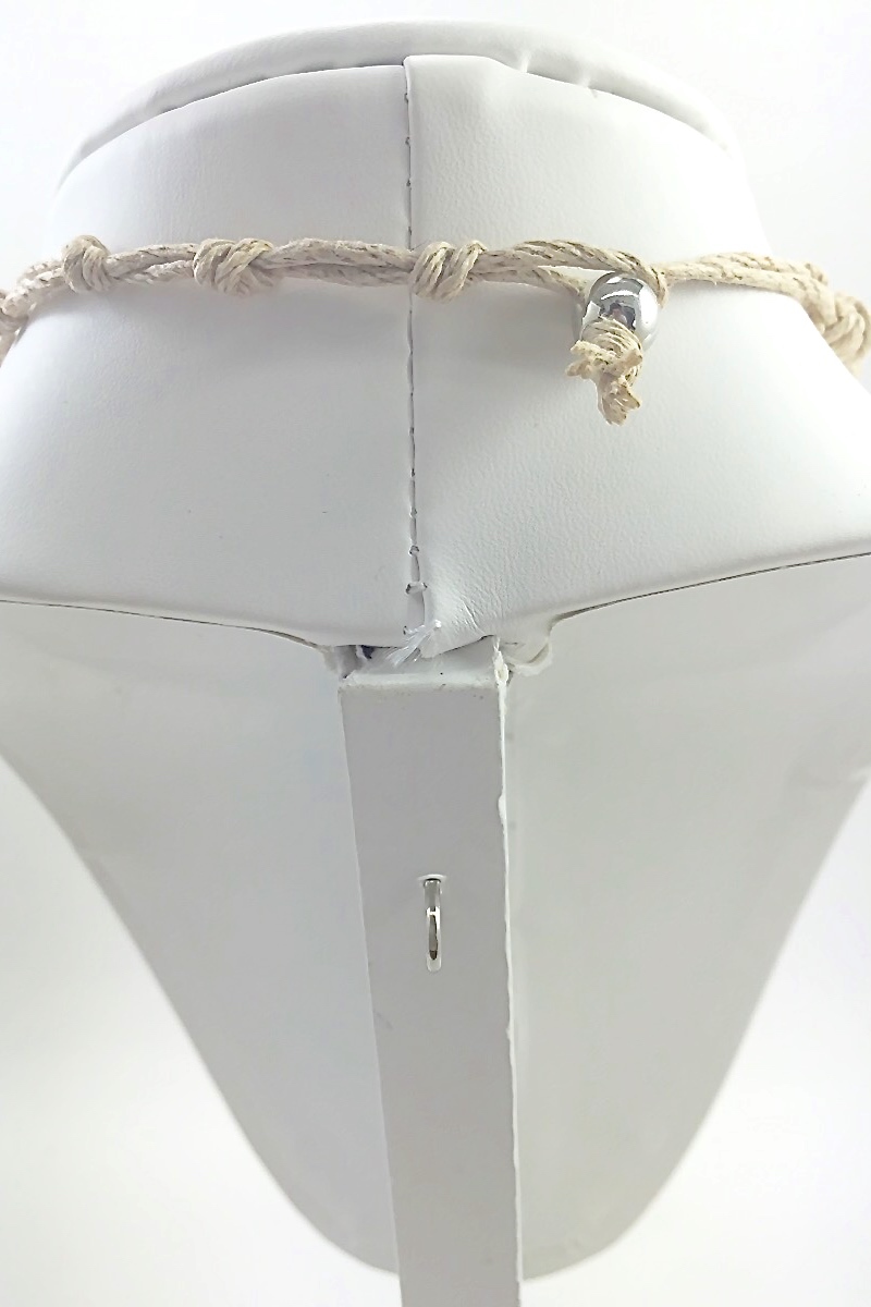 Hemp Necklace with Peace Signs Surfer Style Adjustable 14″ , 16″ , or 18 inches