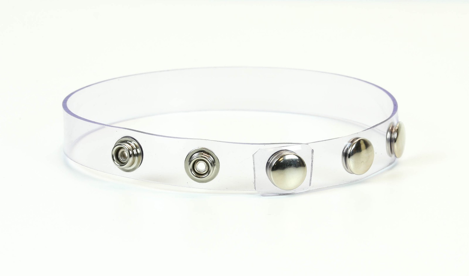 Clear Vinyl PVC Plain Arm Band 3 Snap Fetish BDSM Punk Goth Fetish Choker