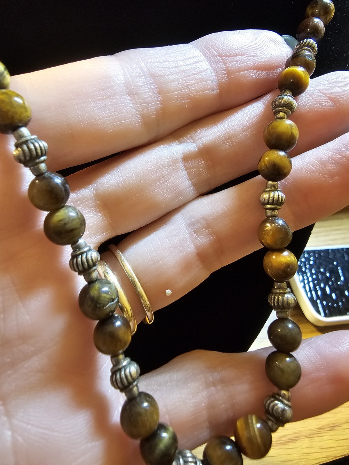 Beautiful Beaded Necklace With Tigers Eye
