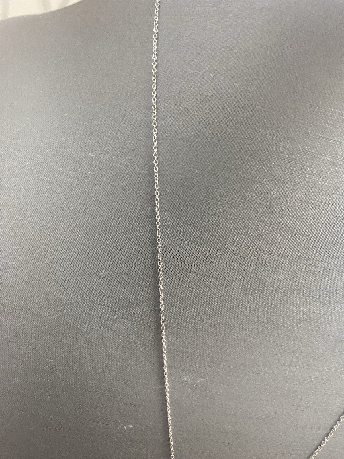 10K White Gold natural Diamond Heart Infinity Crown Pendant chain #00783139